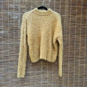 Fuzzy crop sweater